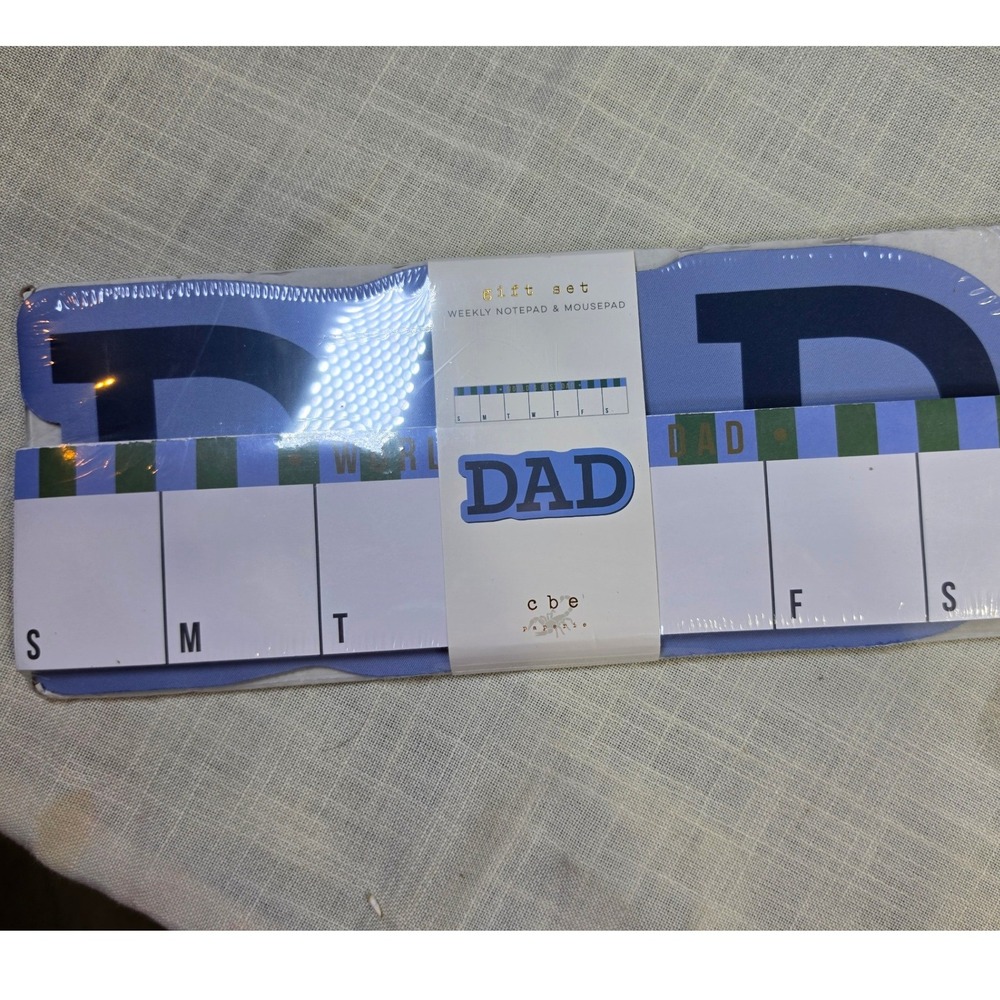 CBE Paperie Dad Gift Set Weekly Notepad and Mousepad Blue Office HG015FTH25